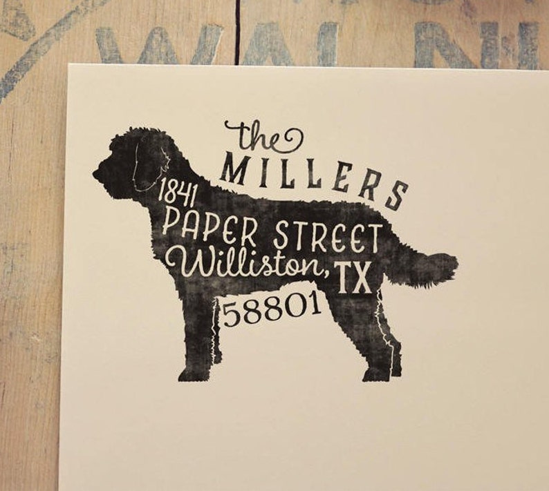 Labradoodle Return Address Stamp