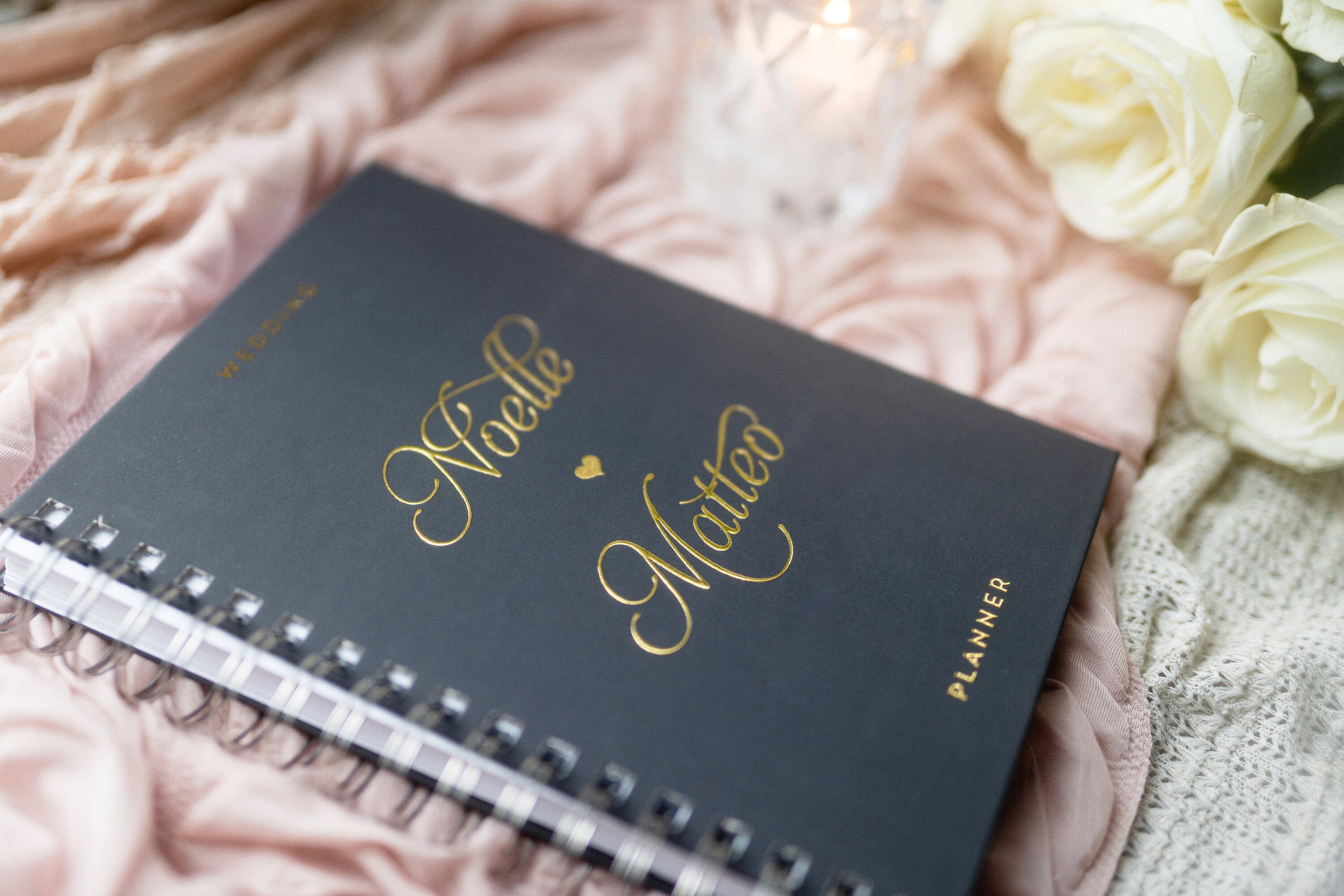 Black and Gold Wedding Planner Book Real Gold Foil Custom - Etsy Norway