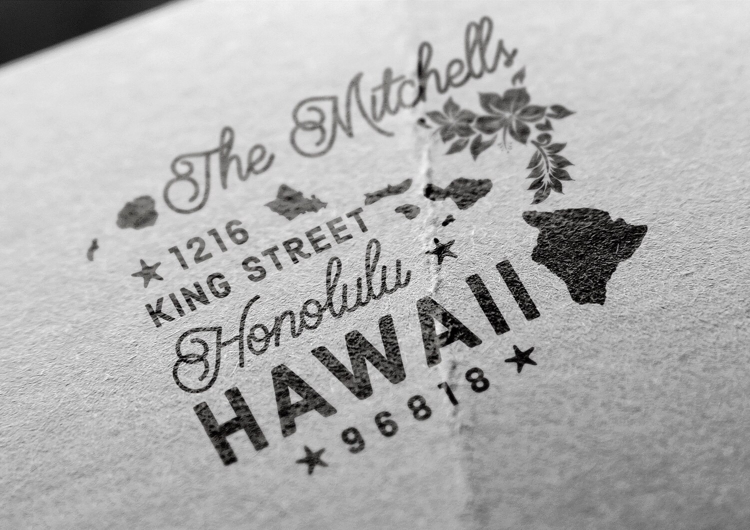 Hawaii Return Address Stamp State Stamp Personalized Gift Etsy Canada