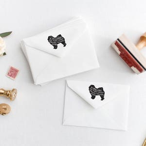 Chow Chow Return Address Stamp, Dog Owner Gift, Wooden Handle, Custom Rubber Stamp image 3