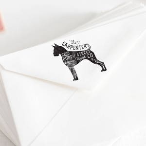 Boxer Return Address Stamp, Housewarming Gift for Dog Lover, Personalized Dog Address Stamp, Boxer Gift image 2