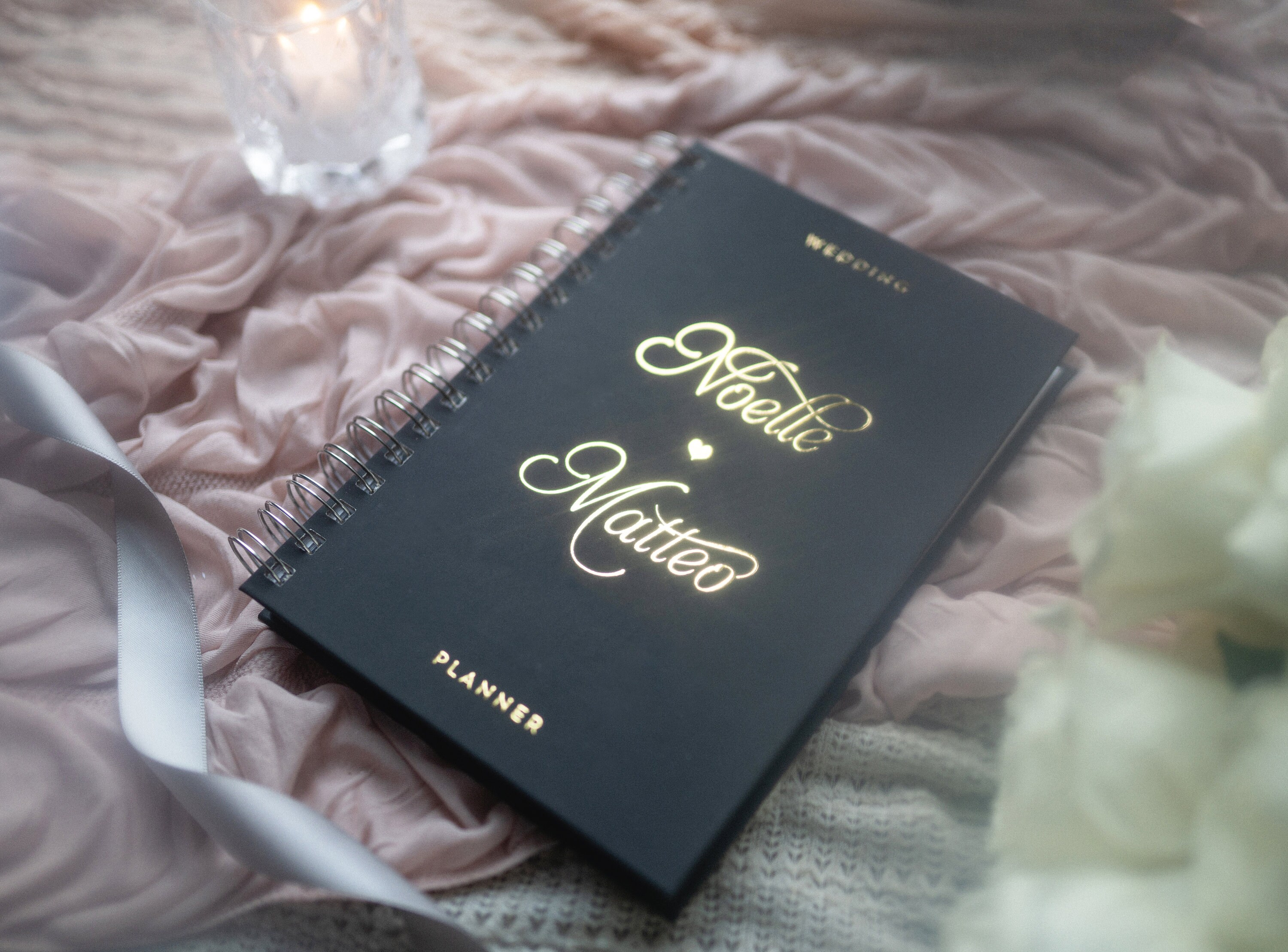 Black and Gold Wedding Planner Book Real Gold Foil Custom - Etsy Norway