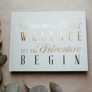 Adventure Wedding Guest Book, Wedding Sign In, Destination Wedding Photobook, And So The Adventure Begins