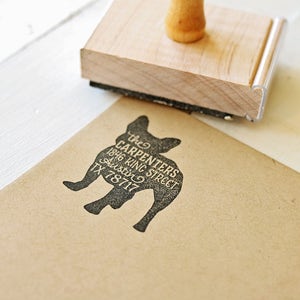 Dog Return Address Stamp, Frenchie, Housewarming & Dog Lover Gift, Personalized Rubber Stamp, French Bulldog Stamp, More Breeds Available image 4