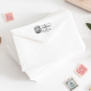 a close up of a mail envelope on a table