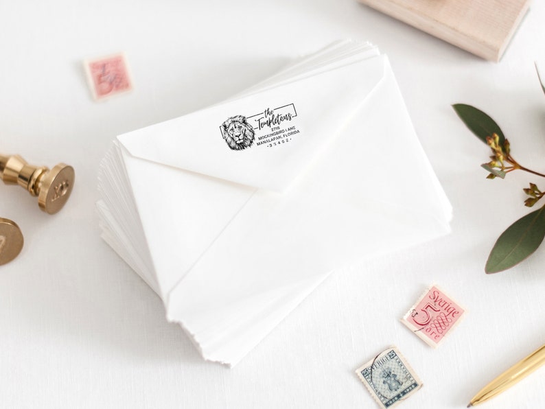 a close up of a mail envelope on a table