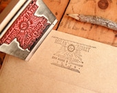 Rustic Address Stamp, Return Address Stamp, Custom Rubber Stamp, Housewarming Gift, Art Deco Stamp, Vintage Stamp, Rustic Stamp, Wedding