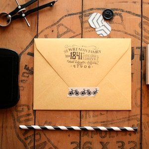 Cutest Return Address Stamp in the Whole World. Wood Handle. Personalized Rubber Stamp. image 5