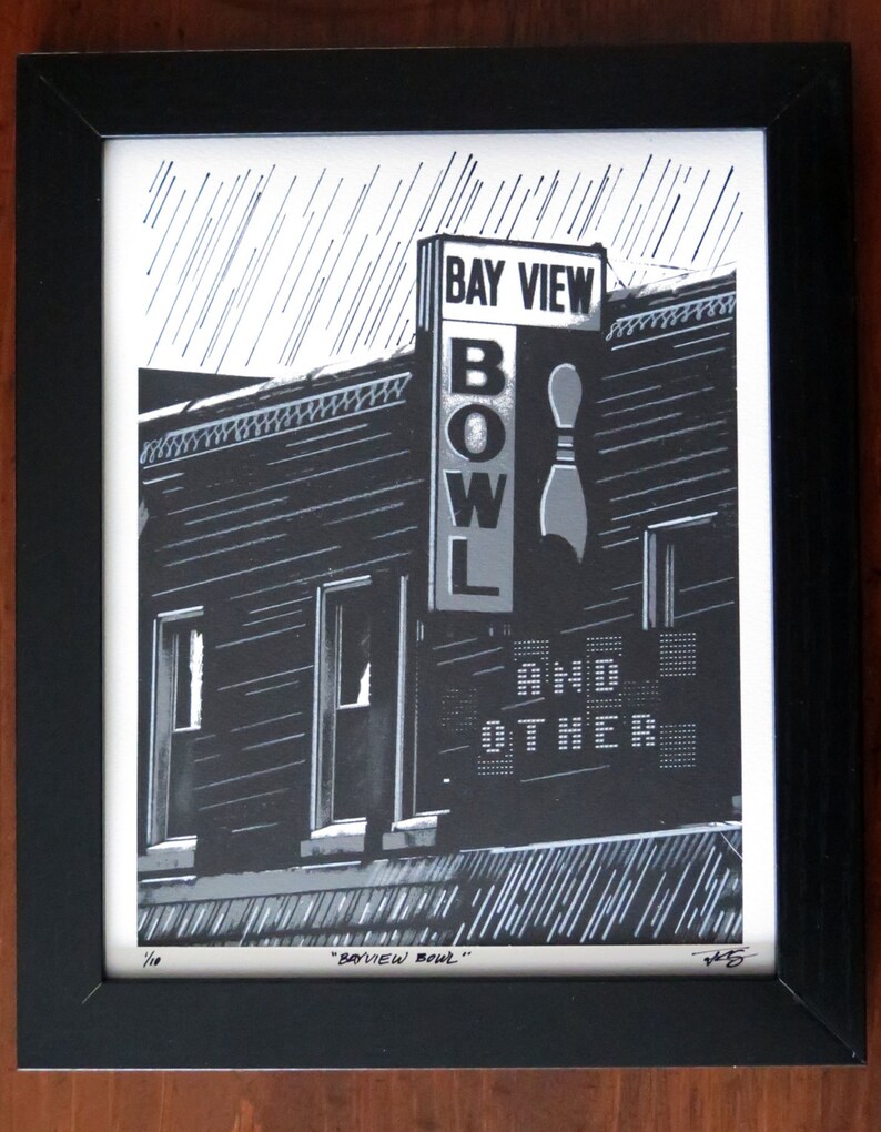 Milwaukee Milwaukee Art Bay View Bowling Alley Wisconsin Etsy