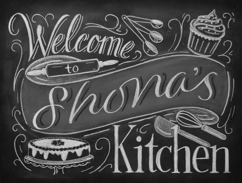 Custom Kitchen Chalkboard Sign Made to Order All Sizes Etsy