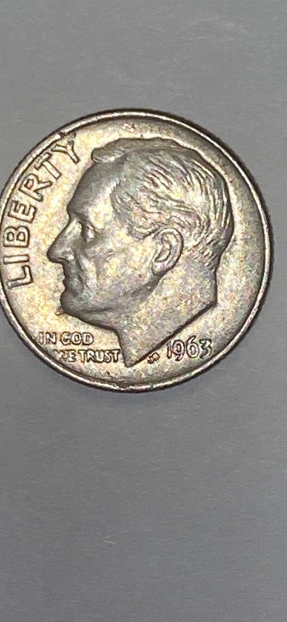 1963 JS Silver Dime FULL BANDED Etsy