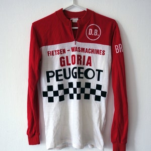 Vintage Long Sleeve Peugeot Cycling Jersey