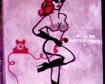 Voodoo Girl 1980s New York Graffiti Photograph