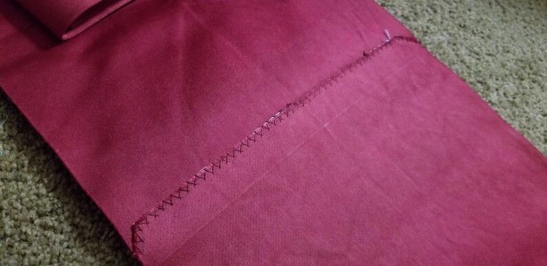 Vintage Japanese OBI Maroon with flowers flawed piece