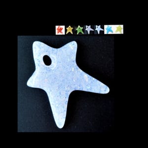 Fused Dichroic Glass Star Pendant or Ornament, Multiple Color Options, Handmade