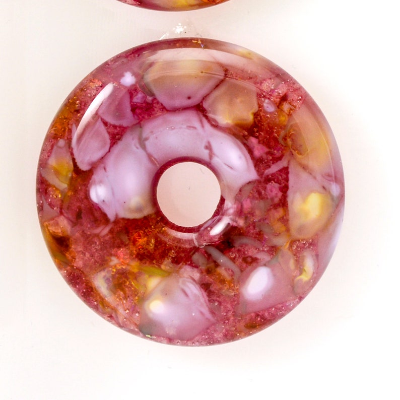 Handmade Fused Glass Disc Rose Petals Etsy