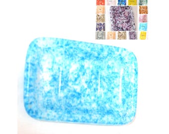 Fused Glass Soap Dish, Home Decor, Gift, Multiple Color Options