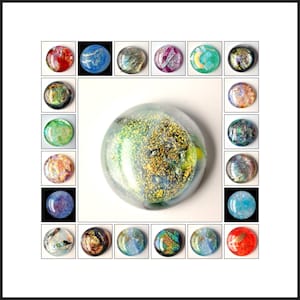 Handmade Dichroic Glass Cabochon, Jewel Tones, Multiple Options
