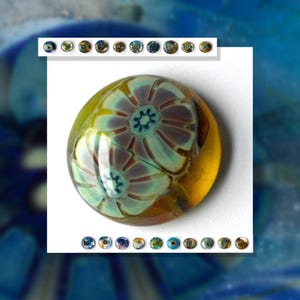 Fused Glass Jewelry Cabochon, Silver Glass Murrini Collection, Multiple Options