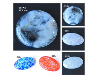 Large Dichroic Glass Cabochon, Winter Collection, Multiple Options