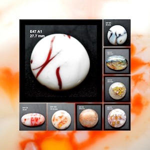 Fused Glass Cabochon, One of a Kind, Handmade, Whimsy Collection, Multiple Options