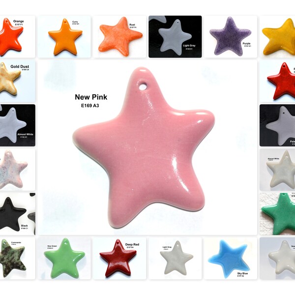 Fused Glass Pendant, Star, Multiple Color Options