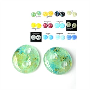 Dichroic Glass Button Pair, 1&quot; Diameter, Multiple Options