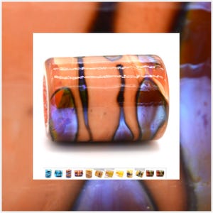 Glass Lampwork Bead, Extra Large Hole, Dreadlock Bead, Multiple Options