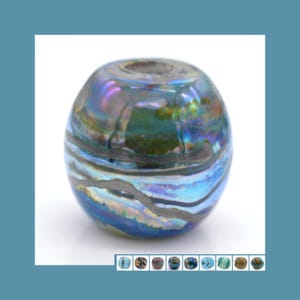 Handmade Glass Lampwork Bead, Large Hole Rounds, Multiple Options