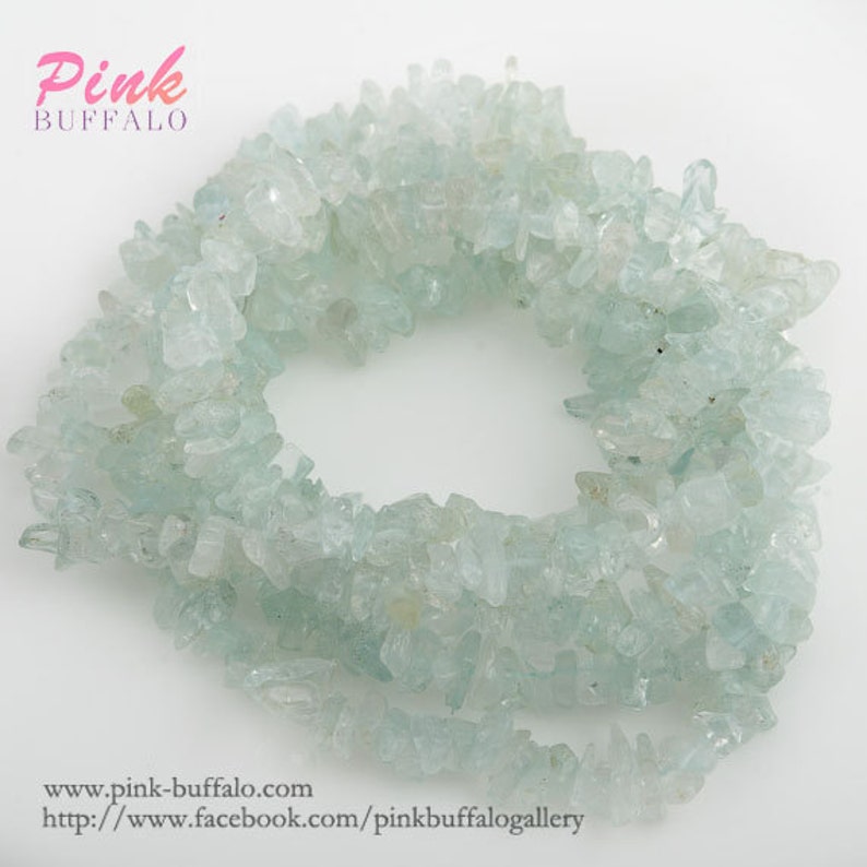 natural gemstone beads aquamarine chips, blue beads aquamarine, gift, wholesale, semi precious, gemstone chips, summer jewelry making supply 画像 2