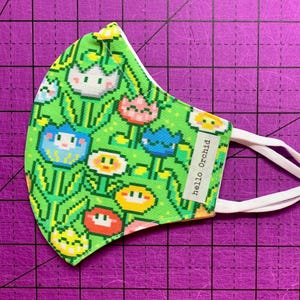 Video Game Floral Face Mask