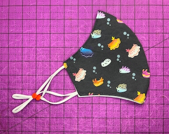 Mascarilla de tela - Babosas marinas, nudibranquios