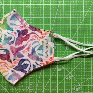 Masque de visage d’arc-en-ciel de dragons