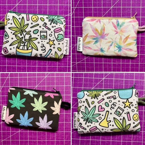 Cannabis Themed Padded Pouches