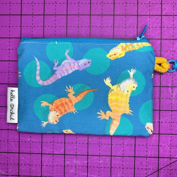 Bearded Dragon Wallet/Pouch OR Coin Purse Pouch