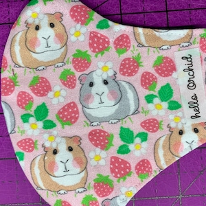 Guinea Pigs Strawberries Face Mask