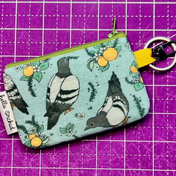 Pigeons and Peaches Card Wallet, Key Chain