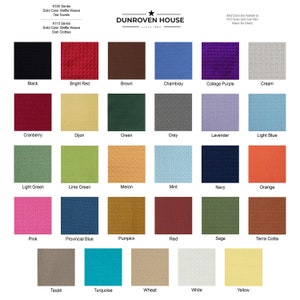 Dunroven House K330 Solid Color 20" x 28" Waffle Weave Tea Towels in 29 Colors