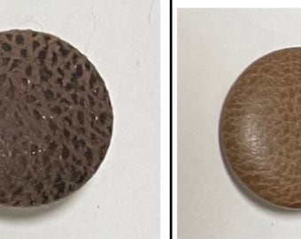 Faux Leather Textured Upholstery Fabric Covered Buttons - Made to Order - Sold Individually