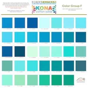 Robert Kaufman Kona Solid Color 100% Cotton Fabric - Color Group F