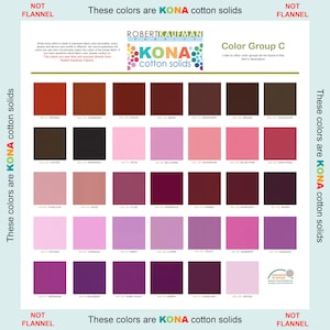 Robert Kaufman KONA Solid Color 100% Cotton Fabric - Color Group C