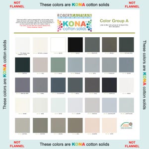 Robert Kaufman KONA Solid Color 100% Cotton Fabric - Color Group A
