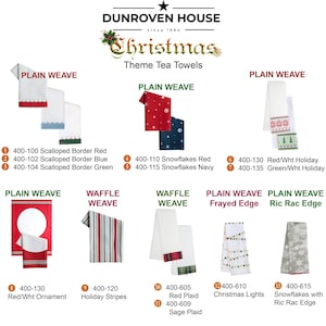 Dunroven House 400 Series Holiday Theme 20&quot; x 28&quot; Tea Towels - Choose from 13 Styles