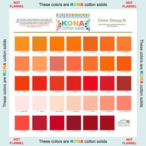 Robert Kaufman KONA Solid Color 100% Cotton Fabric - Color Group K