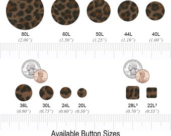 Faux Suede  Fabric Covered Buttons - 12 Sizes & 9 Colors / Made to Order - Sold Individually