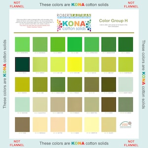 Robert Kaufman KONA effen kleur 100% katoen - Kleurgroep H