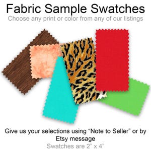 Fabric Sample Swatches - Choose Any Color or Pattern in Our Inventory - Note to Sender or Message with Choices - Postpaid in U.S.