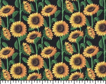 Sunflower Mix - 100% Cotton Fabric - Digital Print from MDG