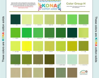 Robert Kaufman KONA Solid Color 100% Cotton Fabric - Color Group H