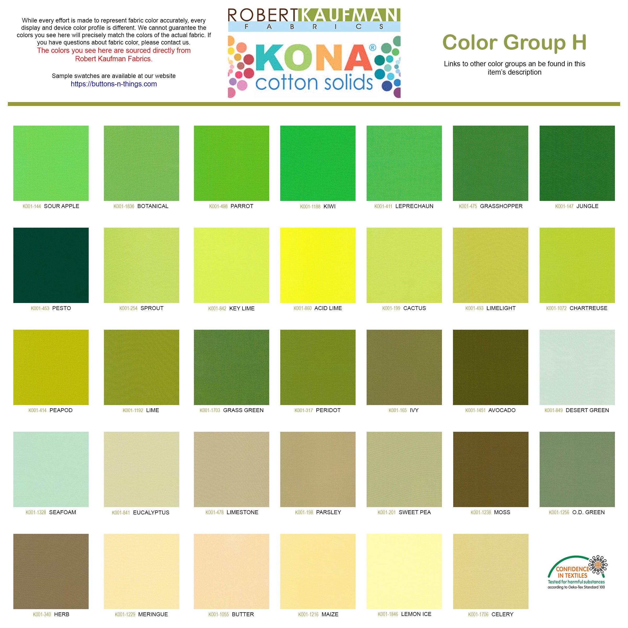 Earthy Colors Cloth for Embroidery, Kona Cotton Quilting Solids